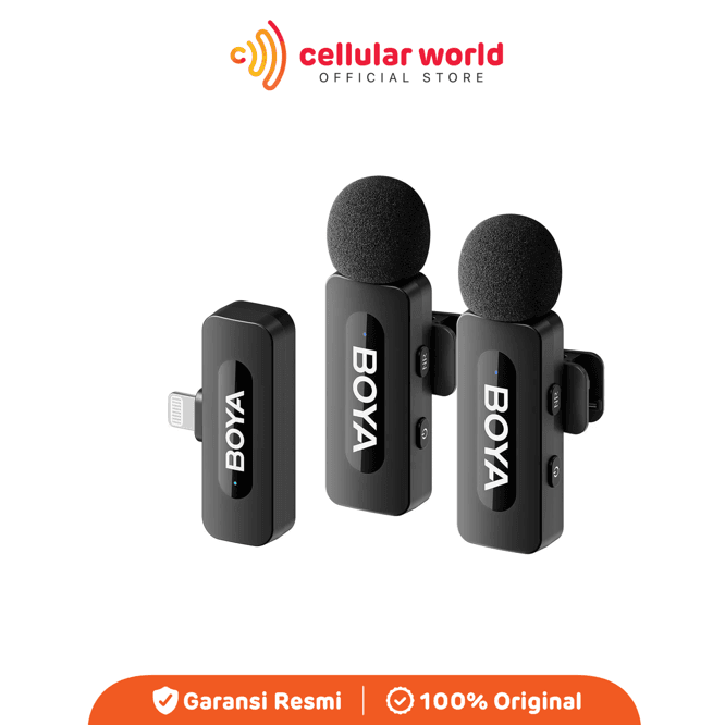 Boya BY-V2 Microphone 2TX 1RX Tipe Lightning [Garansi Resmi]