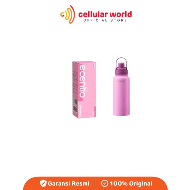 Tumbler Ecentio 800ML Stainless Steel Magnetic kettle Purple [Garansi Resmi]