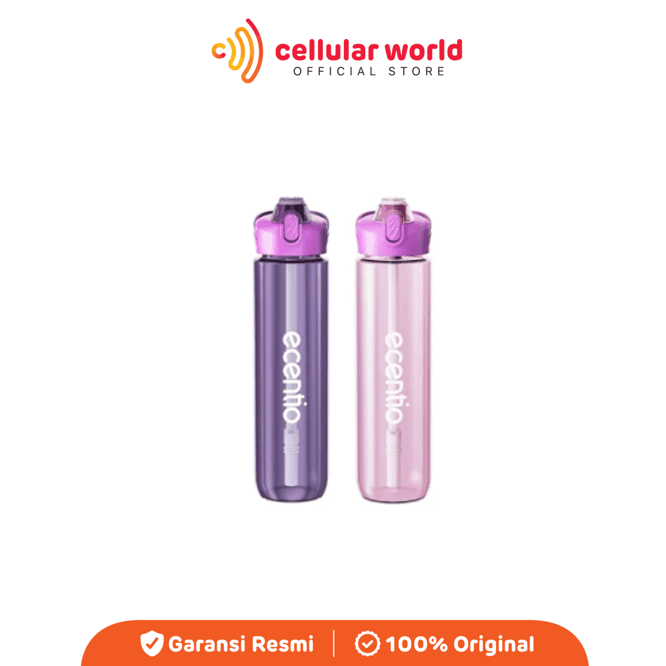 Accesories Tumbler Ecentio 1000ML Plastic Outdoor Cup Nozzle Rocket Pink