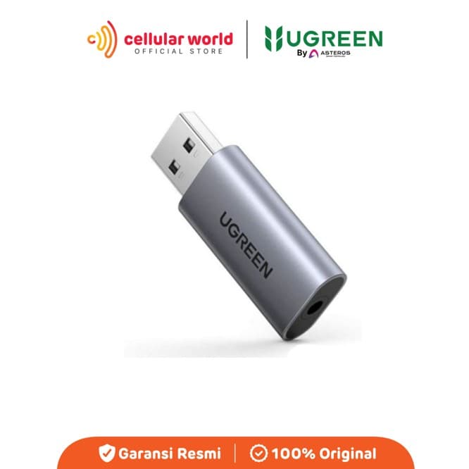 Ugreen 80864 Converter Audio USB A 2.0 To Jack 3.5MM Female [Garansi Resmi}