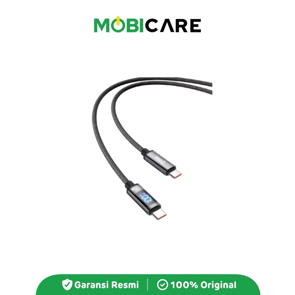 Olike D120CC100 Kabel Data  USB-C TO C 100W Led Display Black [Garansi Resmi]