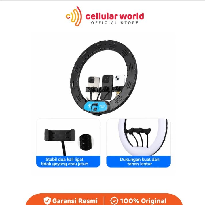 INBEX ILR46 46cm LED Ring Light 18 Inch with 3 Phone Holder [Garansi Resmi]