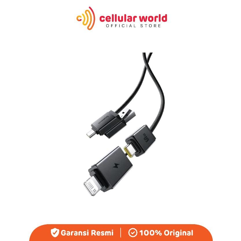 Baseus Versatile Two-for-Two Fast Charging Cable 60W 1m Cosmic Black [Garansi Resmi]