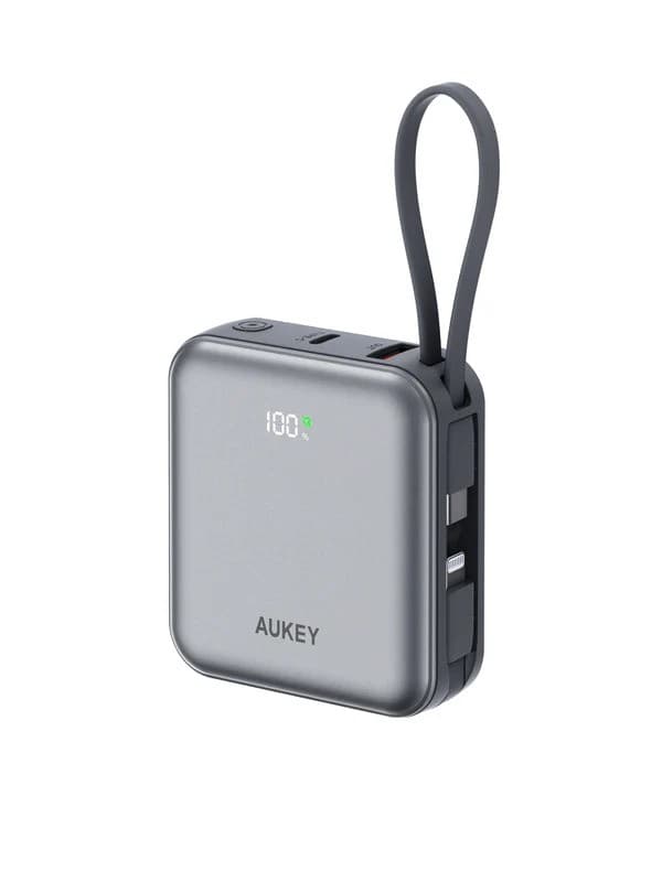 Aukey PB-Y91L Powerbank Swivel Mini L CCC 10000mAh 20W Type C and Lightning Cable [Garansi Resmi] 3