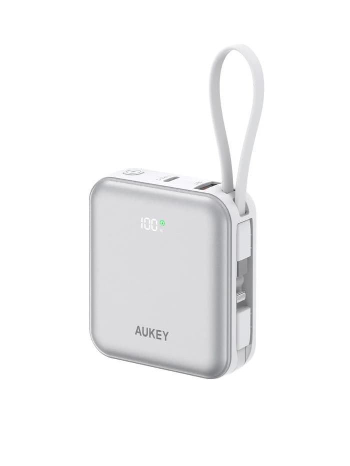 Aukey PB-Y91L Powerbank Swivel Mini L CCC 10000mAh 20W Type C and Lightning Cable [Garansi Resmi] 2