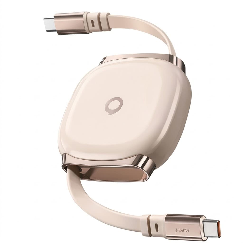Kiip PCR240CTC Retractable Kabel Data USB-C to USB-C 240W PD Fast Charging [ Garansi Resmi ] 2