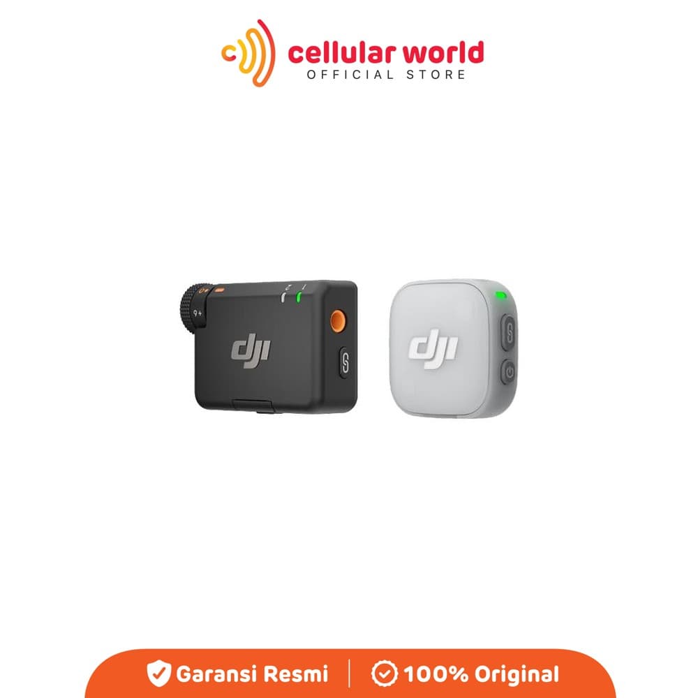 DJI Mic Mini 2 1TX+ 1RX Wireless Microphone Dual Mic Noise Cancelling 400M [ Garansi Resmi ]