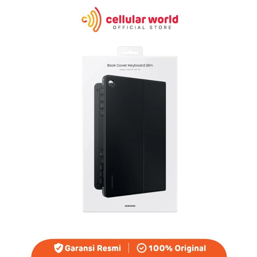 Galaxy Tab A9+ Book Cover Keyboard Slim - Black [Garansi Resmi]