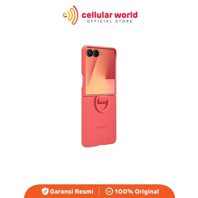 Samsung Galaxy Z Flip7 Ring Case (Silicone) - Red ( Garansi Resmi )
