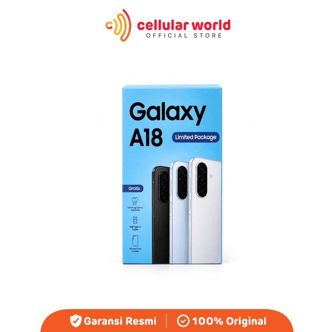 Samsung Galaxy A18 LTE | Super AMOLED 6,7 inci Screen | 5,000mAh Battery with 25W Fast Charging [Garansi Resmi]