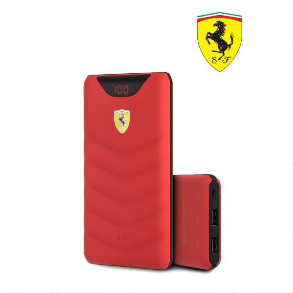 Ferrari On Track Quilted Wireless Powerbank 10.000 mAh Red