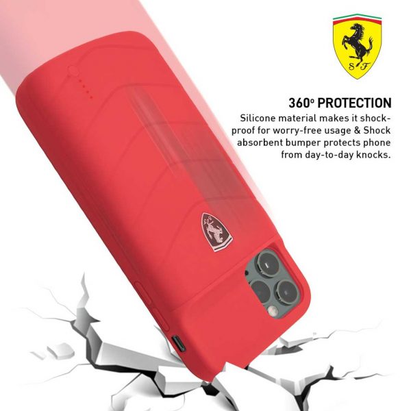 Ferrari Power Case Full Cover 4.000 MaH Black - Casing IPhone 11 Pro 5.8