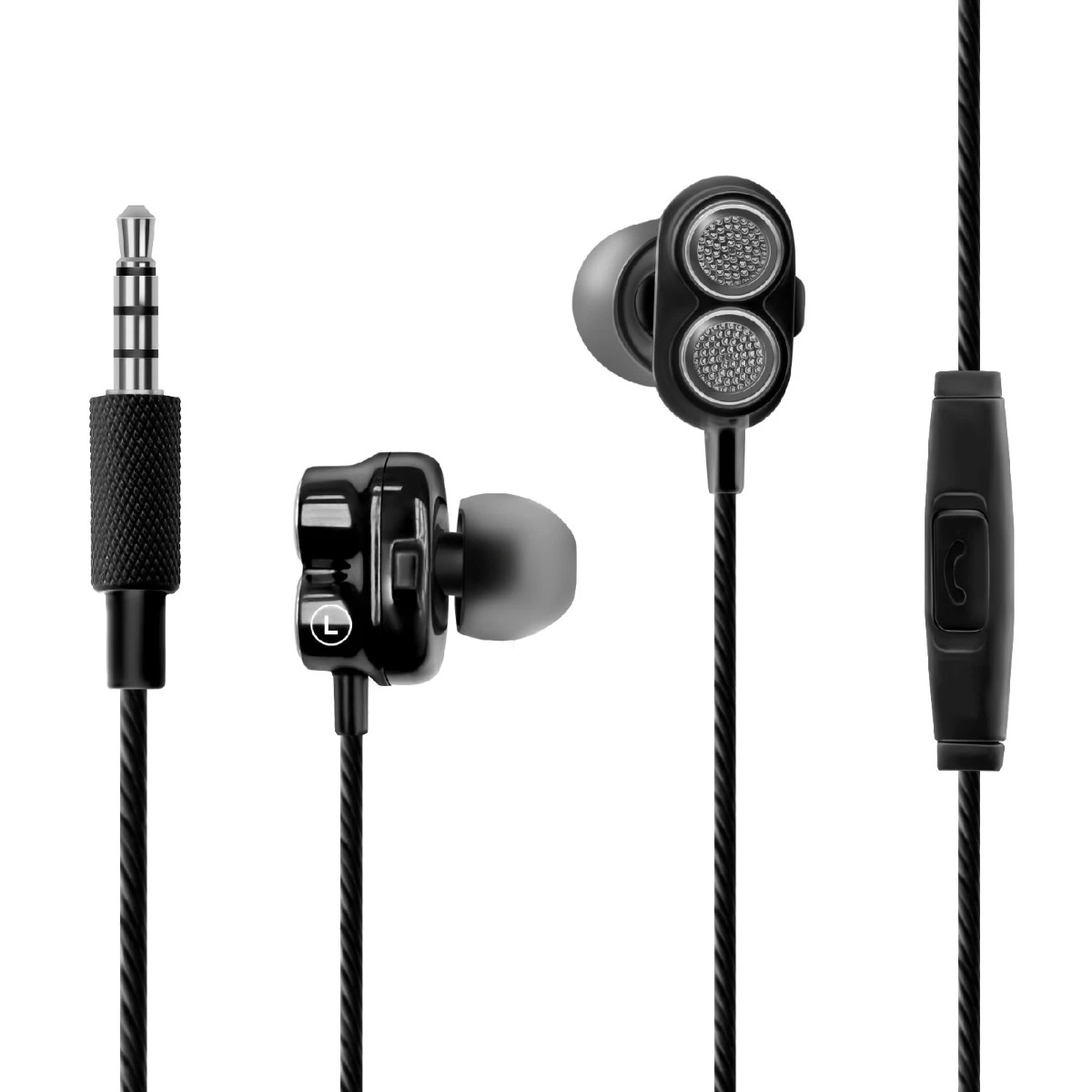 Jual Wired Earphone Double Bass Stereo 