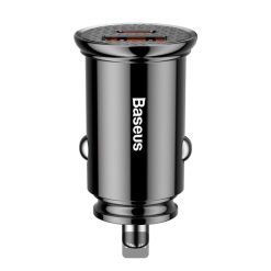 Baseus Car Charger Mobil Circular Metal USB A + Type C 30W PPS